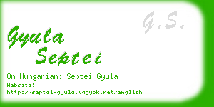 gyula septei business card